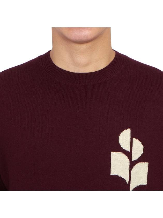 Evans Logo Crew Neck Knit Top Dark Plum - ISABEL MARANT - BALAAN 7