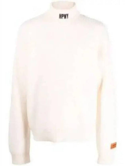 HPNY Embroidered Logo Turtleneck White - HERON PRESTON - BALAAN 2