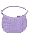 Butterfly Mini Flat Satin Pouch Shoulder Bag Light Lilac - GANNI - BALAAN 3