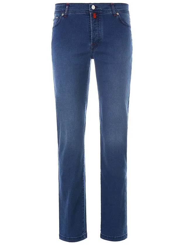 23SS UPNJSM J0743B 02 Logo Tab Medium Wash Denim Pants - KITON - BALAAN 1