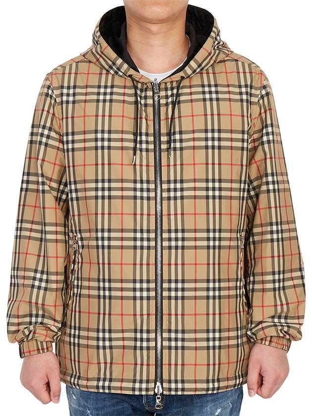 Reversible Vintage Check Hooded Jacket Archive Beige - BURBERRY - BALAAN 3