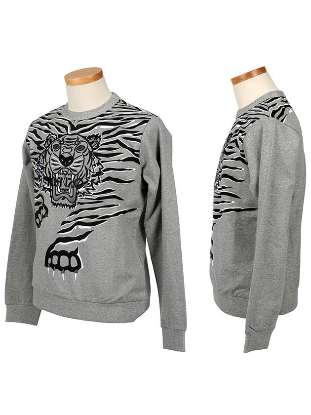 Geo Tiger Sweatshirt Grey - KENZO - BALAAN 3