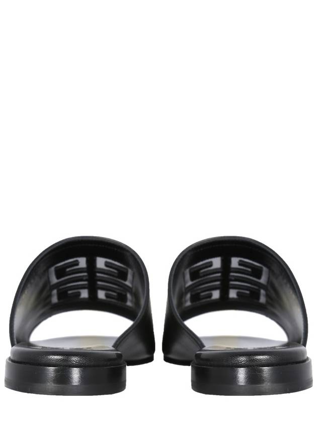 4G Logo Cut Out Flat Slippers Black - GIVENCHY - BALAAN 4