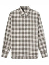 Flannel Check Button-Up Long Sleeve Shirt White Black - ACNE STUDIOS - BALAAN 1