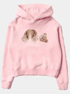 Kids Kill the Bear Printed Hooded Sweatshirt Pink Brown PGBB001F21FLE001 3060 - PALM ANGELS - BALAAN 3