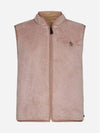 Woman's Grenoble Teddy Nylon Reversible Vest Light Pink - MONCLER - BALAAN 1