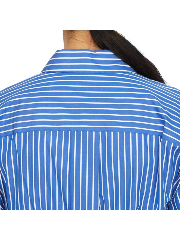 Women's Striped Belt Short Dress Blue - THEORY - BALAAN 9