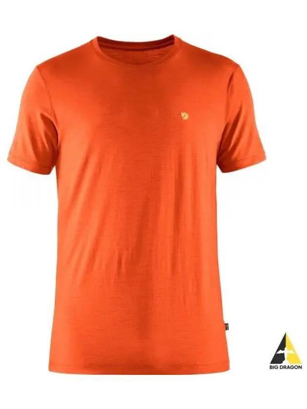 Men s Bergtagen Thin Wool Short Sleeve Hokkaido Orange 87192208 THINWOOL SS M - FJALL RAVEN - BALAAN 1
