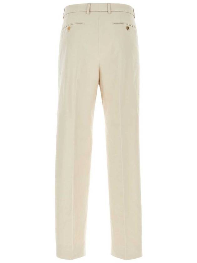 Embroidered Pleated Pants Ivory 743238 ZAAZM 1902 - GUCCI - BALAAN 3