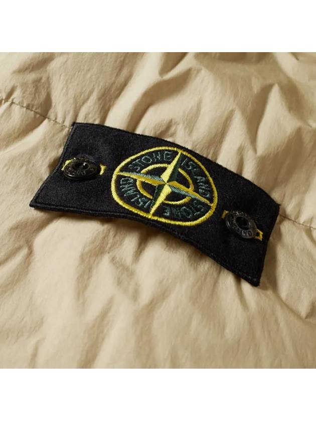 Garment Dyed Crinkle Reps Down Padded Ecru - STONE ISLAND - BALAAN 4