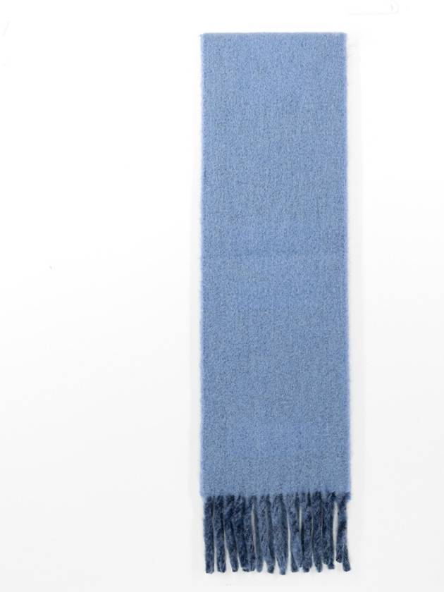 Logo Alpaca Mohair Scarf Blue - MARNI - BALAAN 4