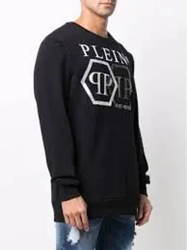 Iconic Logo Sweatshirt Black Men MJO0832PJO002N 02 - PHILIPP PLEIN - BALAAN 3