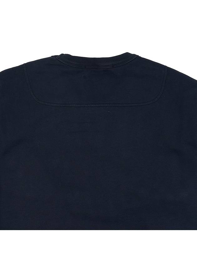 Brushed Cotton Fleece Garment Dyed Crewneck Sweatshirt Navy - STONE ISLAND - BALAAN 8