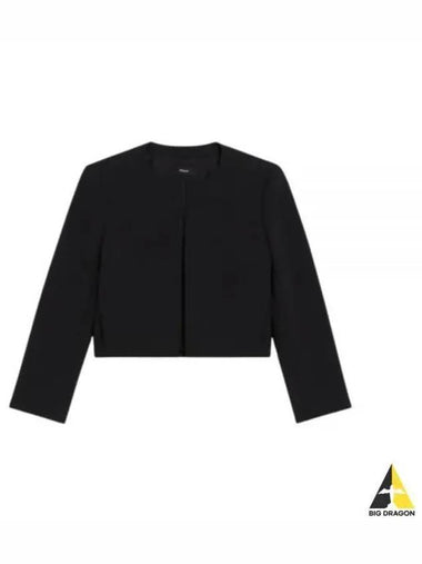 24 Collarless Jacket in Crepe O0205102 001 - THEORY - BALAAN 1