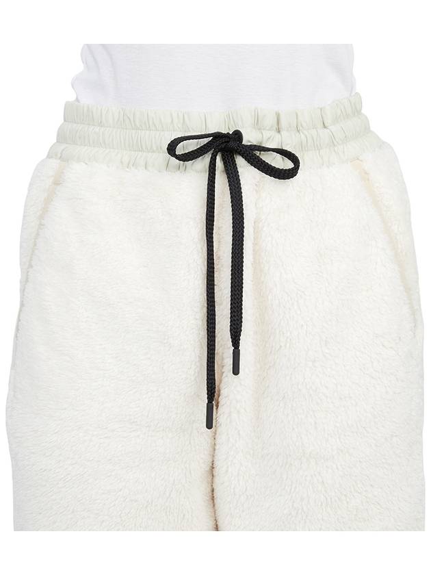 Grenoble Dadynamic Shearling Track Pants Ivory - MONCLER - BALAAN.