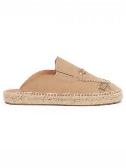 Women's Embroidered Espadrille Mules Chamois - MAISON MARGIELA - BALAAN 2