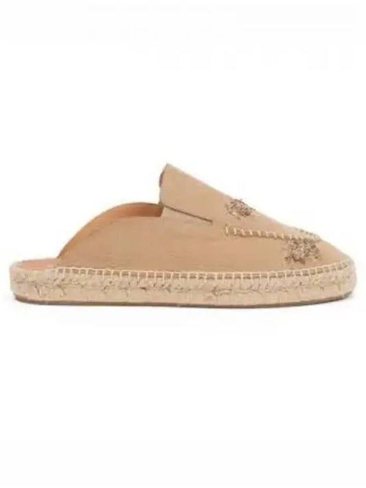 Women's Embroidered Espadrille Mules Chamois - MAISON MARGIELA - BALAAN 2