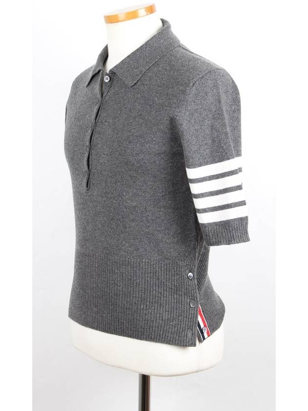 Diagonal armband cashmere collar knit 42 - THOM BROWNE - BALAAN 2