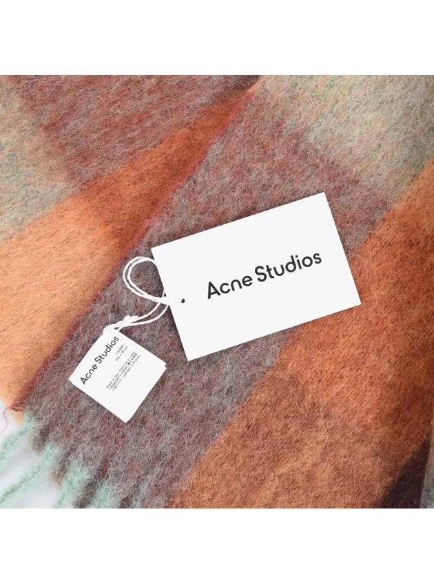 CA0084 CHESTNUT BROWN YELLOW GREEN Muffler - ACNE STUDIOS - BALAAN 4