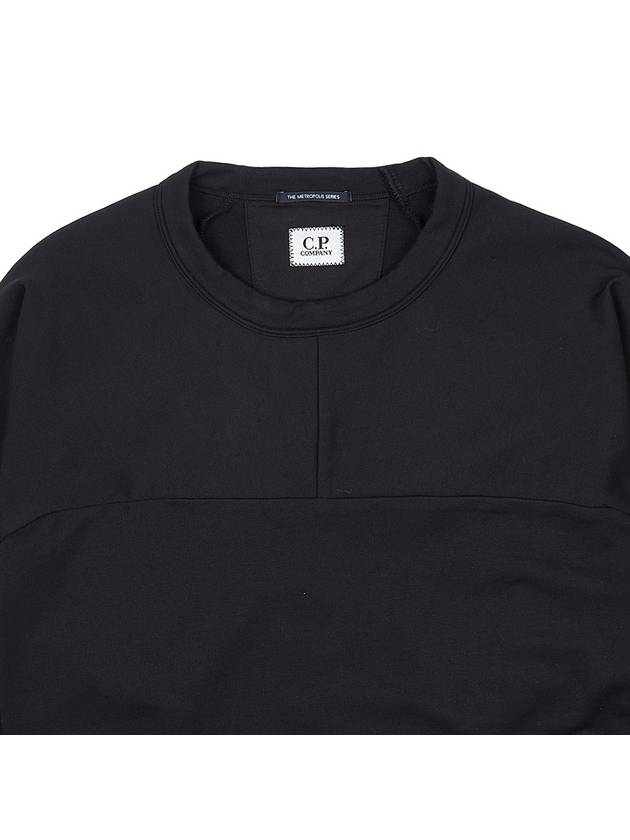 Metropolis Series Brushed Sweatshirt Black - CP COMPANY - BALAAN 4