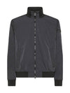 Agnel 01 Shiny Nylon Fabric Bomber Jacket Black - PEUTEREY - BALAAN 1