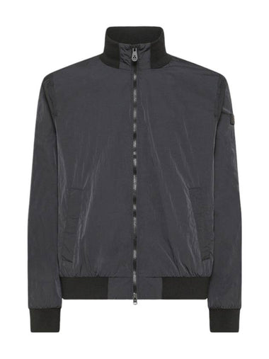 Agnel 01 Shiny Nylon Fabric Bomber Jacket Black - PEUTEREY - BALAAN 1