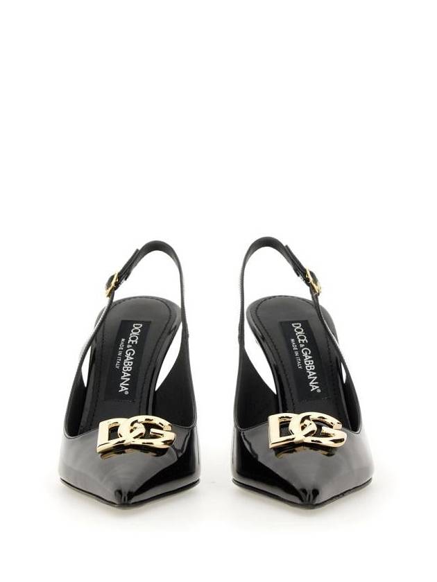 23 fw Glossy Leather Slingback Pumps Dolce GABBANA CG0680 A1037 80999 B0230462700 - DOLCE&GABBANA - BALAAN 5