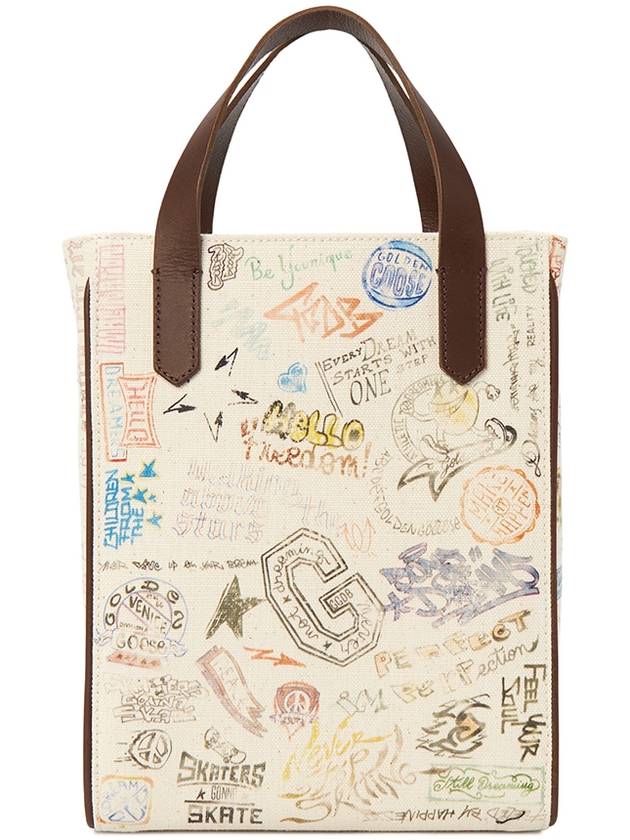 Print Mini Tote Cross Bag Ivory - GOLDEN GOOSE - BALAAN 5