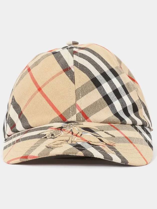 Vintage Check Base Ball Cap Beige - BURBERRY - BALAAN 4