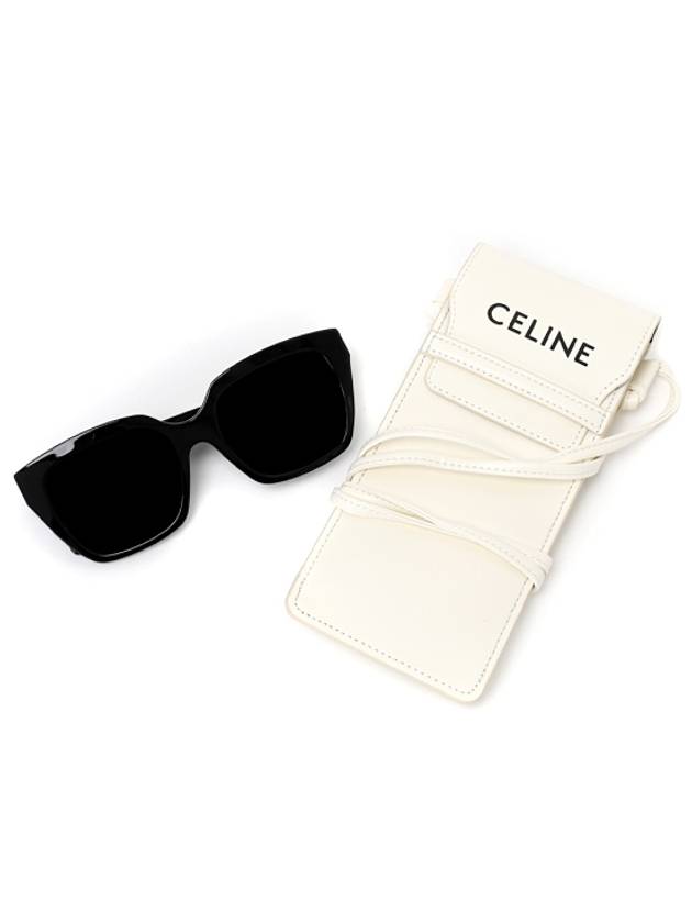 Eyewear Monochrome 03 Acetate Sunglasses Black - CELINE - BALAAN 9