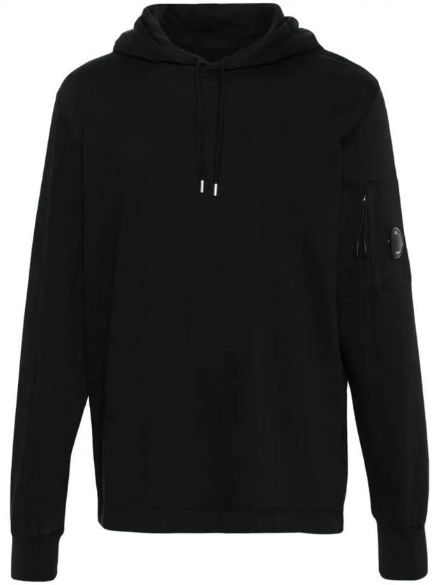 Light Fleece Hoodie Black - CP COMPANY - BALAAN 1