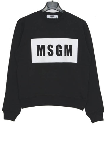 Box Logo Print Sweatshirt Black - MSGM - BALAAN 1