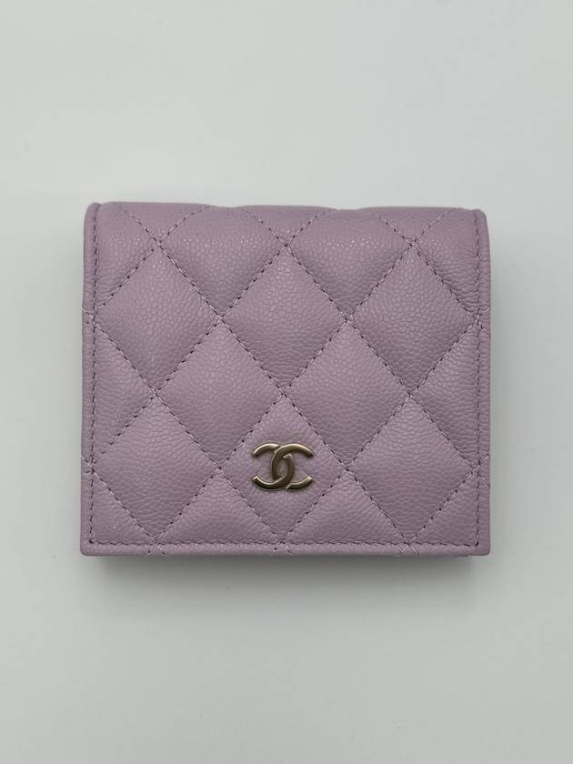 Classic snap half wallet caviar light purple gold plated AP3178 - CHANEL - BALAAN 3