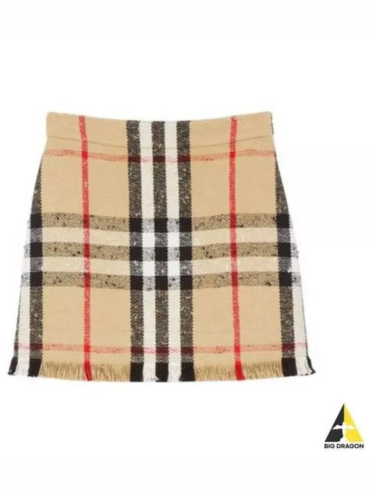 Vintage Check A-Line Skirt Beige - BURBERRY - BALAAN 2