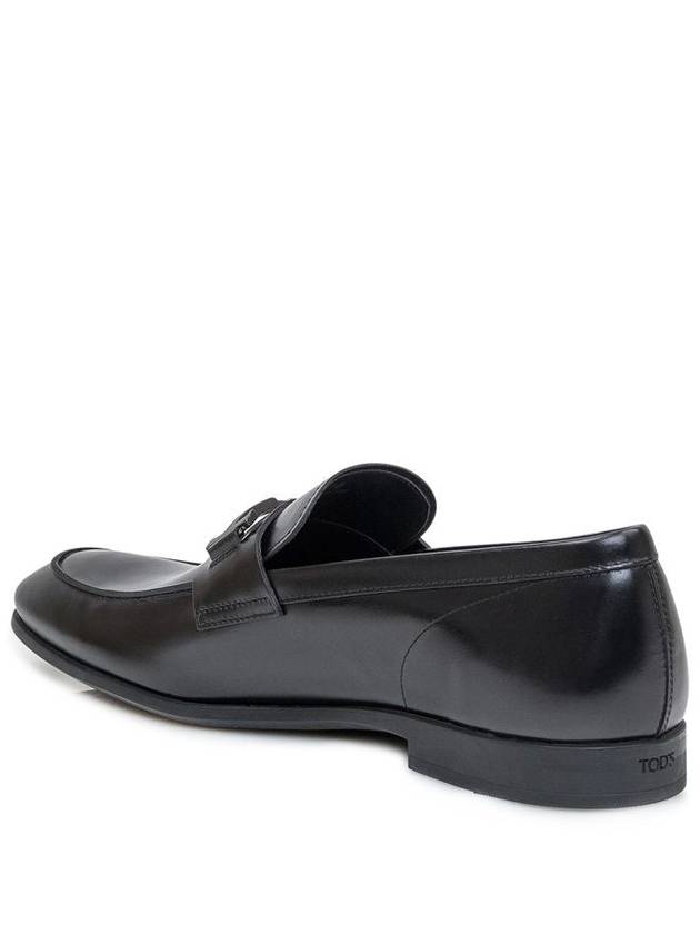 Double T Leather Loafers Black - TOD'S - BALAAN 4