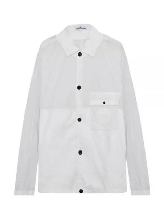 Lamy Button Pocket Long Sleeve Shirt White - STONE ISLAND - BALAAN 2