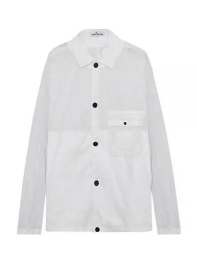 Lamy Button Pocket Long Sleeve Shirt White - STONE ISLAND - BALAAN 2