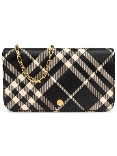 Check Chain Strap Cross Bag Black - BURBERRY - BALAAN 2