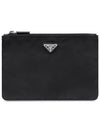 Triangle Logo Clutch Bag Black - PRADA - BALAAN 2