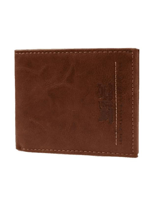 Logo Leather Half Wallet Brown - LEVI'S - BALAAN 1