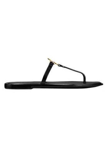 Roxanne Jelly Logo Flip Flops Black - TORY BURCH - BALAAN 1