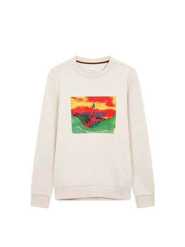 Cinema print crewneck sweatshirt light beige - PAUL SMITH - BALAAN 1