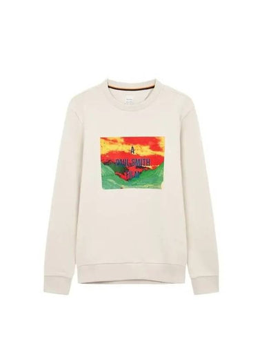 Cinema print crewneck sweatshirt light beige - PAUL SMITH - BALAAN 1