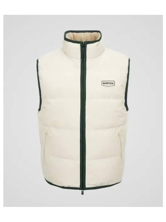 Points 5 Algorab Light Beige Men s Down Vest - DUVETICA - BALAAN 1