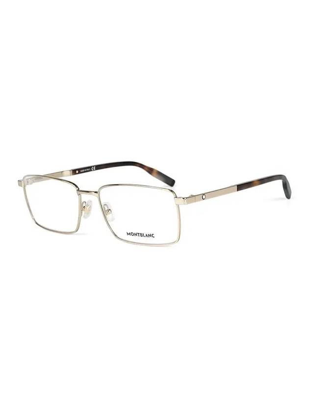 Eyewear Rectangle Metal Eyeglasses Gold - MONTBLANC - BALAAN 1