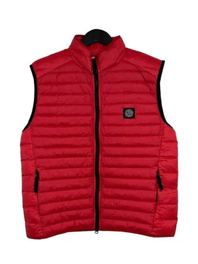 Loom Woven Chambers Nylon Down Vest Red - STONE ISLAND - BALAAN 2