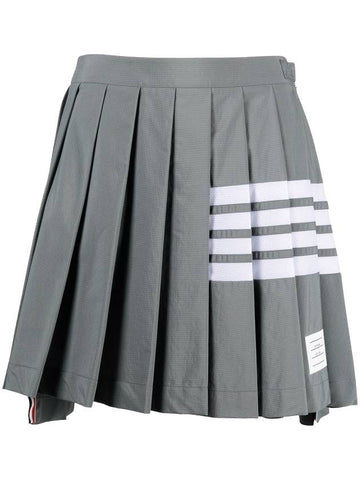 4-Bar Striped Mini Pleated Skirt Grey - THOM BROWNE - BALAAN 1