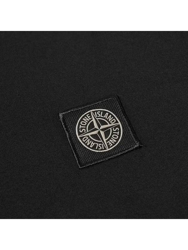 Logo Patch Short Sleeve T-Shirt Black - STONE ISLAND - BALAAN 6