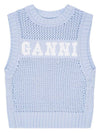 Cotton Rope Vest Poder Blue - GANNI - BALAAN 2