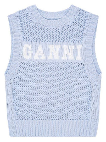 Cotton Rope Vest Poder Blue - GANNI - BALAAN 2